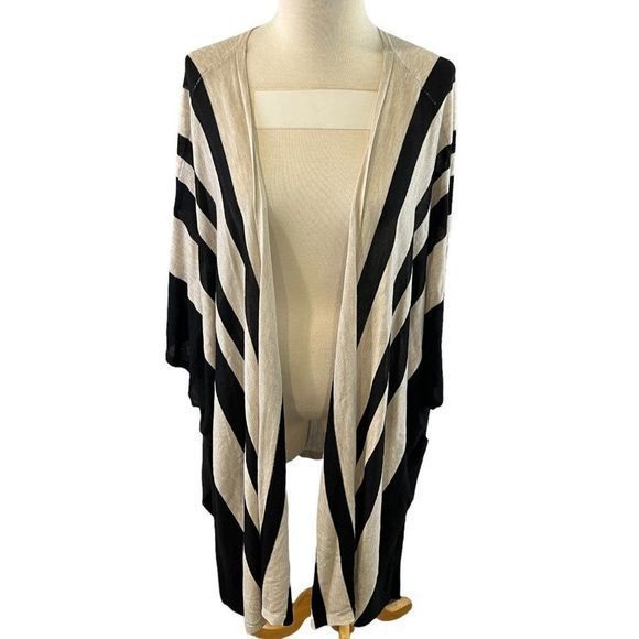 H&M Beige Black Stripe‎ Cardigan (M/L) - Picture 8 of 8